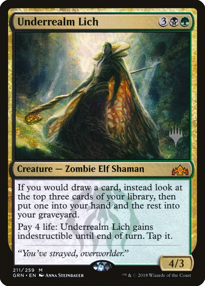 Underrealm Lich (Promo Pack) [Guilds of Ravnica Promos] | Jomio and Rueliete's Cards and Comics