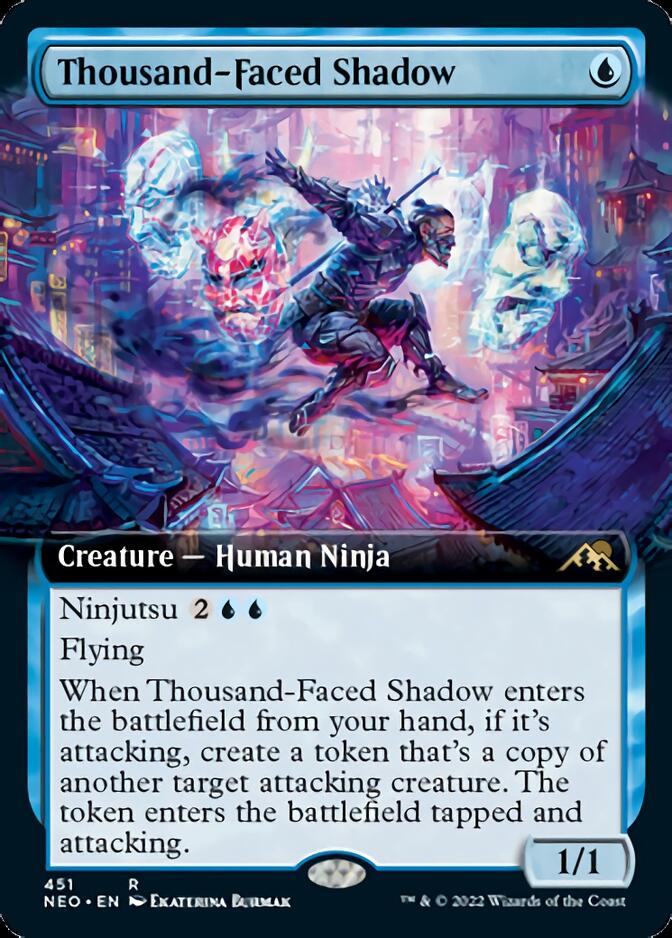 Thousand-Faced Shadow (Extended Art) [Kamigawa: Neon Dynasty] | Jomio and Rueliete's Cards and Comics