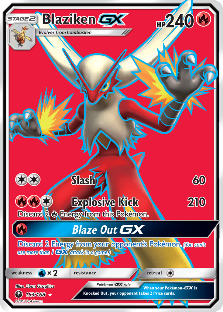 Blaziken GX (153/168) [Sun & Moon: Celestial Storm] | Jomio and Rueliete's Cards and Comics