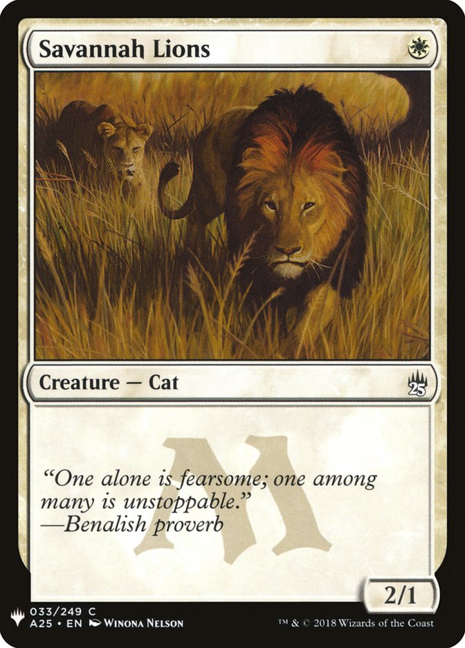 Savannah Lions [Mystery Booster] | Jomio and Rueliete's Cards and Comics