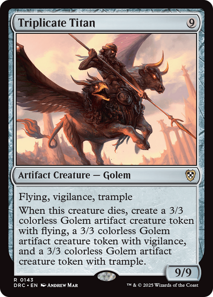 Triplicate Titan [Aetherdrift Commander] | Jomio and Rueliete's Cards and Comics