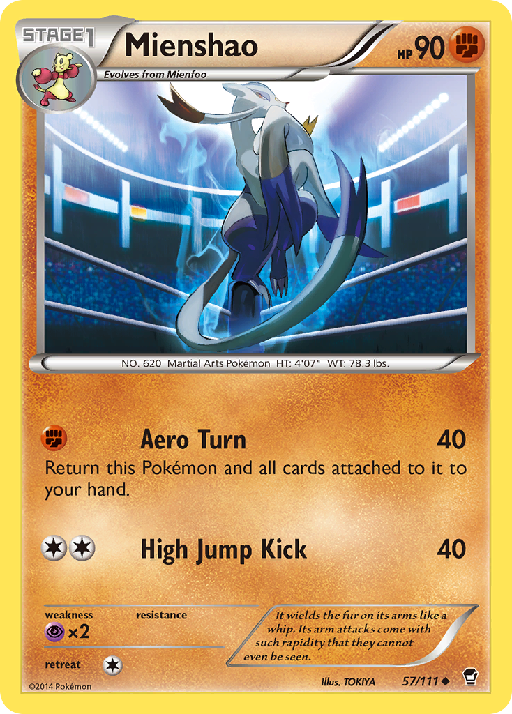 Mienshao (57/111) [XY: Furious Fists] | Jomio and Rueliete's Cards and Comics