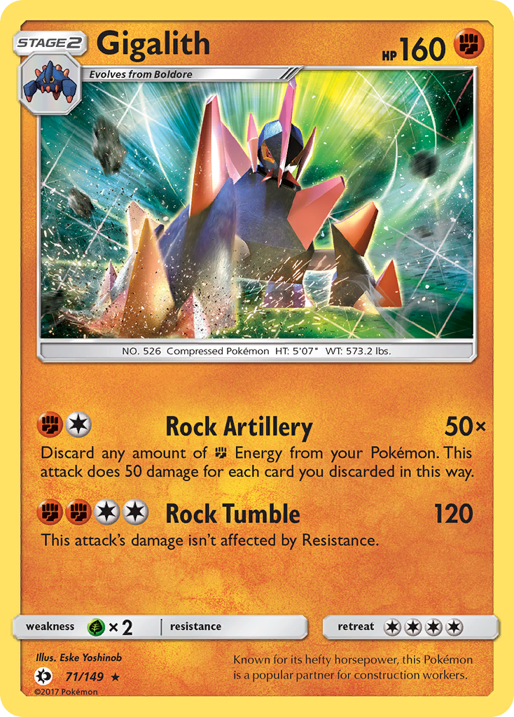 Gigalith (71/149) [Sun & Moon: Base Set] | Jomio and Rueliete's Cards and Comics
