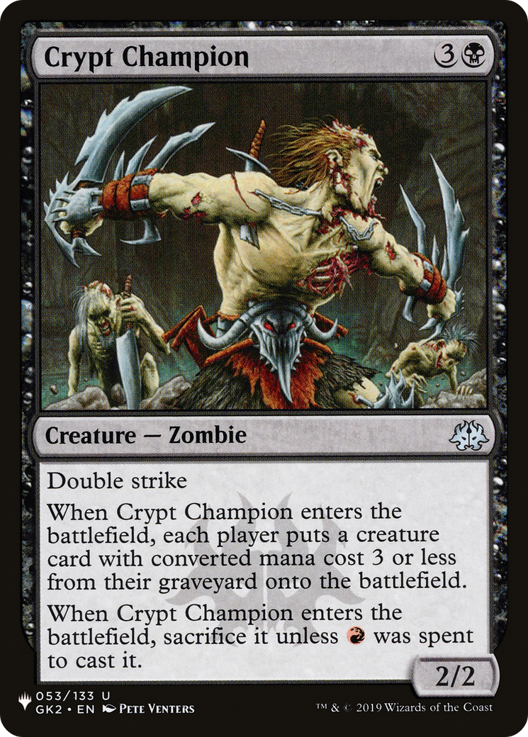 Crypt Champion [The List] | Jomio and Rueliete's Cards and Comics