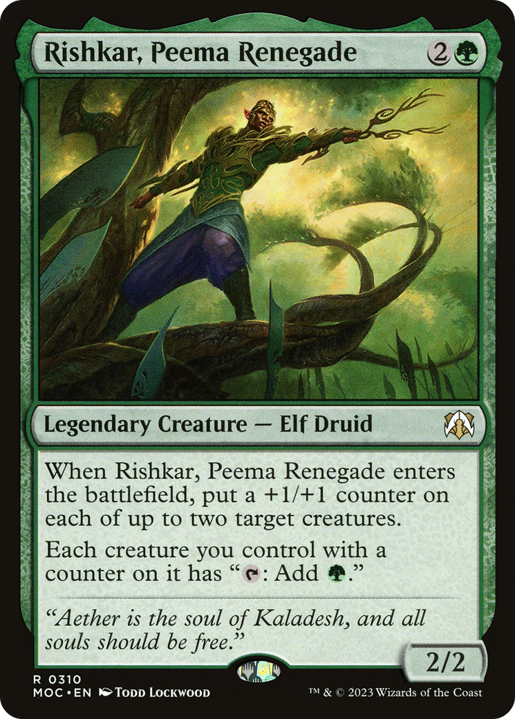 Rishkar, Peema Renegade [March of the Machine Commander] | Jomio and Rueliete's Cards and Comics