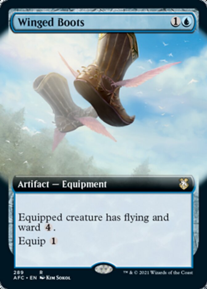 Winged Boots (Extended Art) [Dungeons & Dragons: Adventures in the Forgotten Realms Commander] | Jomio and Rueliete's Cards and Comics
