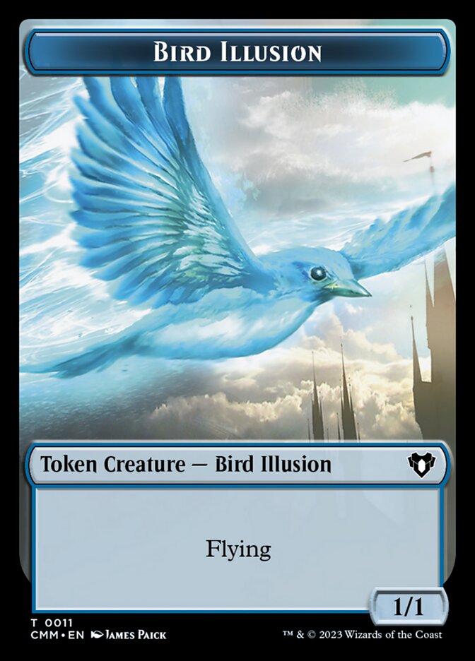 Treasure // Bird Illusion Double-Sided Token [Commander Masters Tokens] | Jomio and Rueliete's Cards and Comics