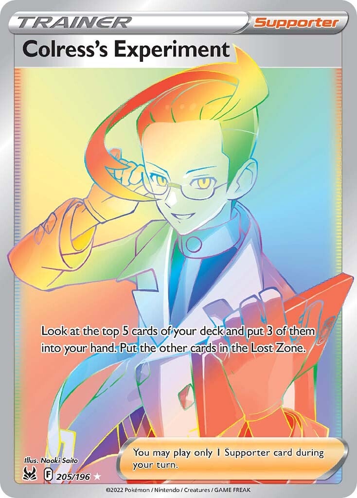 Colress's Experiment (205/196) [Sword & Shield: Lost Origin] | Jomio and Rueliete's Cards and Comics