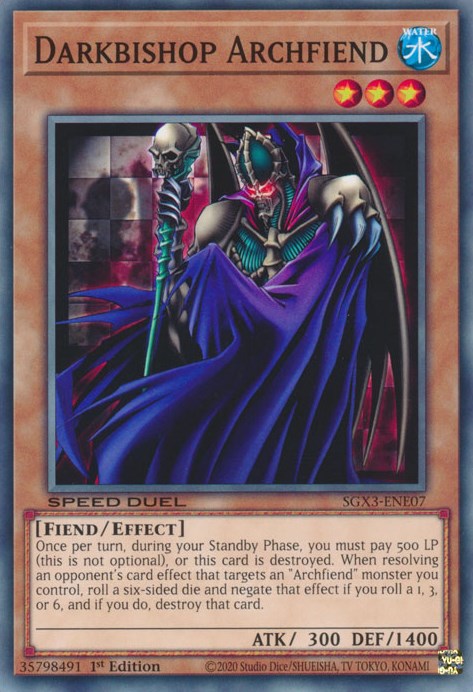 Darkbishop Archfiend [SGX3-ENE07] Common | Jomio and Rueliete's Cards and Comics