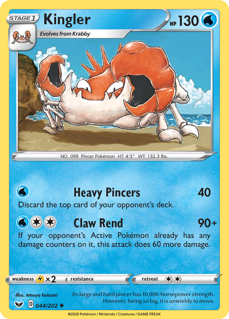 Kingler (044/202) [Sword & Shield: Base Set] | Jomio and Rueliete's Cards and Comics