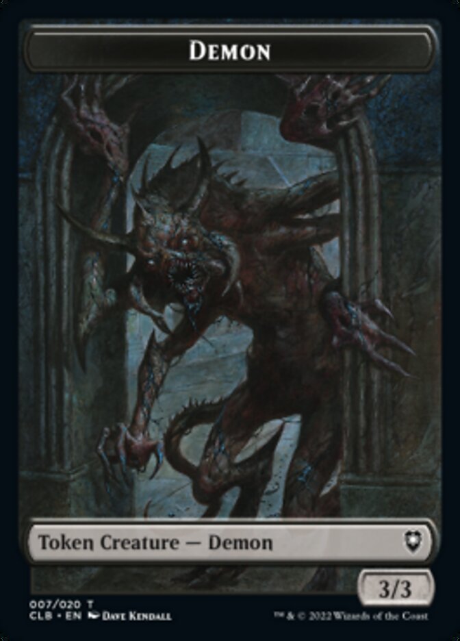 Treasure // Demon Double-Sided Token [Commander Legends: Battle for Baldur's Gate Tokens] | Jomio and Rueliete's Cards and Comics