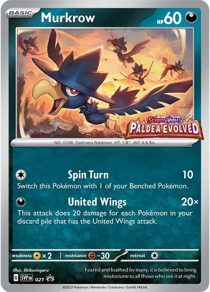 Murkrow (021) [Scarlet & Violet: Black Star Promos] | Jomio and Rueliete's Cards and Comics