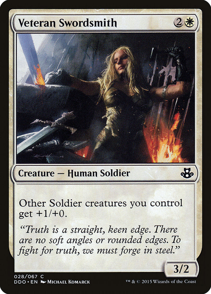 Veteran Swordsmith [Duel Decks: Elspeth vs. Kiora] | Jomio and Rueliete's Cards and Comics