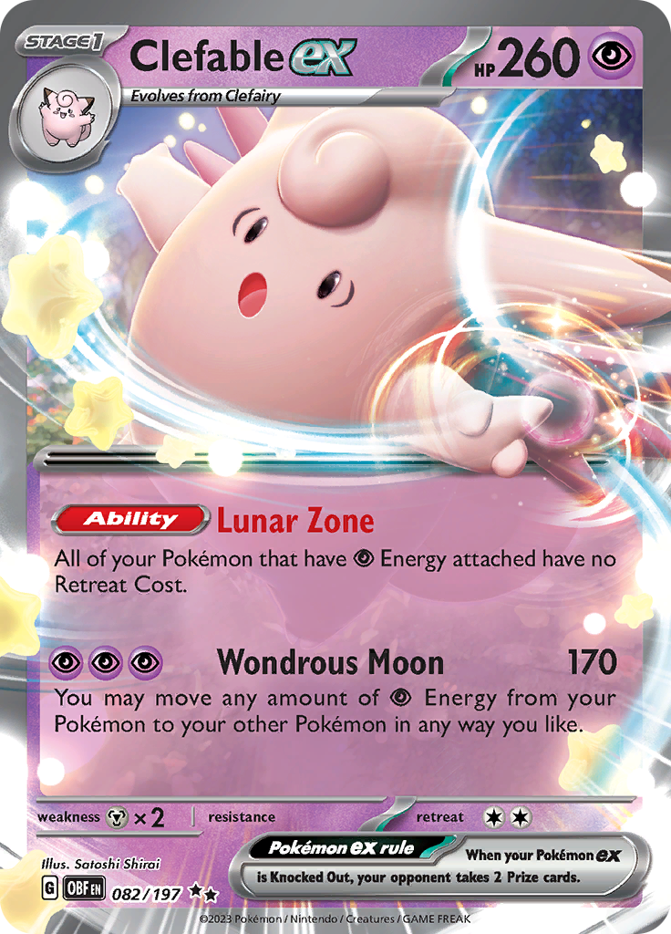Clefable ex (082/197) [Scarlet & Violet: Obsidian Flames] | Jomio and Rueliete's Cards and Comics