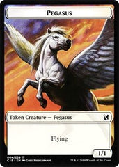 Pegasus // Human Double-Sided Token [Commander 2019 Tokens] | Jomio and Rueliete's Cards and Comics