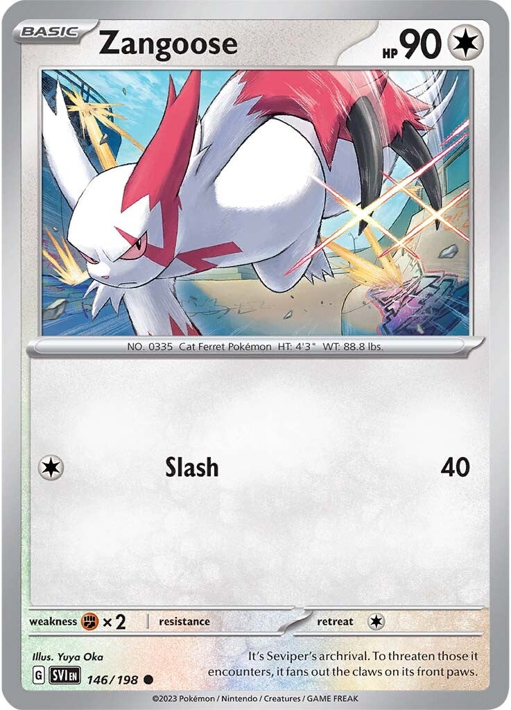 Zangoose (146/198) [Scarlet & Violet: Base Set] | Jomio and Rueliete's Cards and Comics