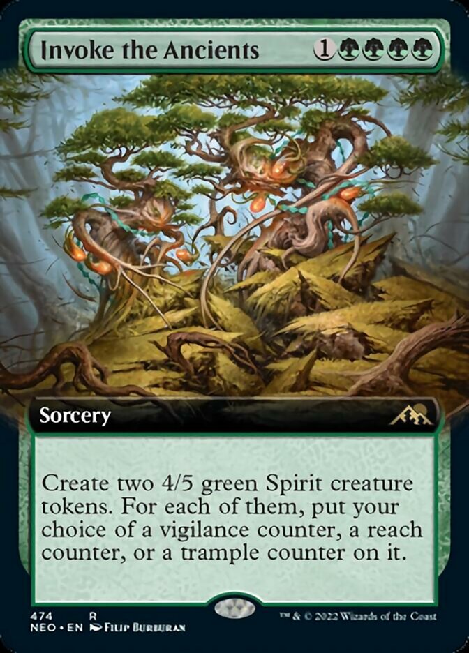 Invoke the Ancients (Extended Art) [Kamigawa: Neon Dynasty] | Jomio and Rueliete's Cards and Comics