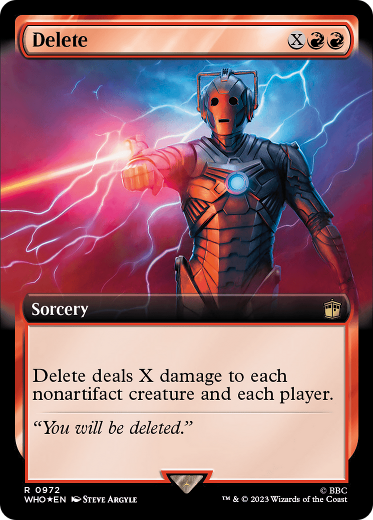 Delete (Extended Art) (Surge Foil) [Doctor Who] | Jomio and Rueliete's Cards and Comics