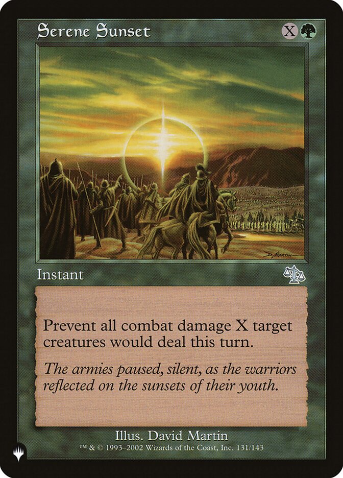 Serene Sunset [The List] | Jomio and Rueliete's Cards and Comics