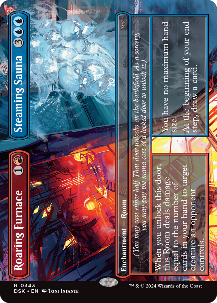 Roaring Furnace // Steaming Sauna (Borderless) [Duskmourn: House of Horror] | Jomio and Rueliete's Cards and Comics