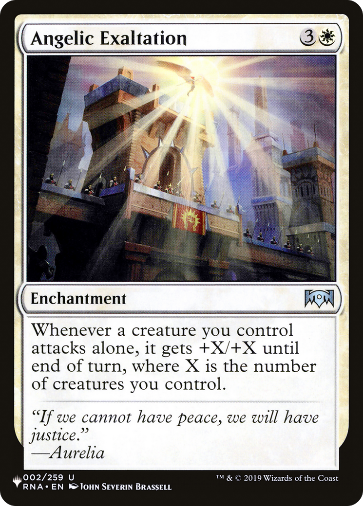Angelic Exaltation [The List] | Jomio and Rueliete's Cards and Comics