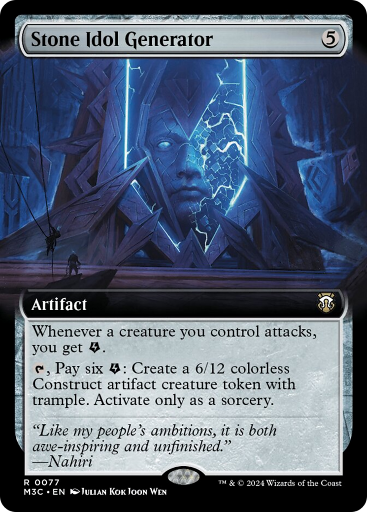 Stone Idol Generator (Extended Art) (Ripple Foil) [Modern Horizons 3 Commander] | Jomio and Rueliete's Cards and Comics