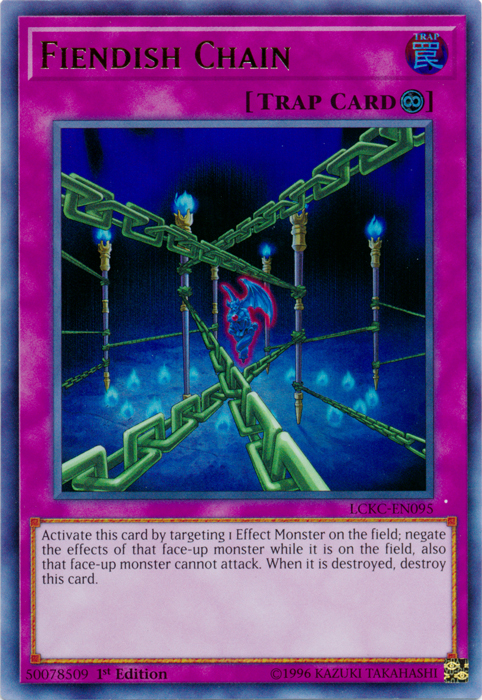 Fiendish Chain [LCKC-EN095] Ultra Rare | Jomio and Rueliete's Cards and Comics