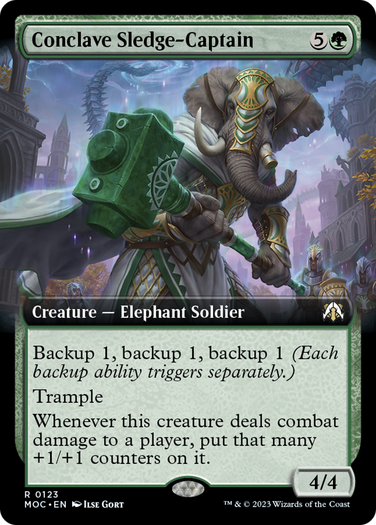 Conclave Sledge-Captain (Extended Art) [March of the Machine Commander] | Jomio and Rueliete's Cards and Comics