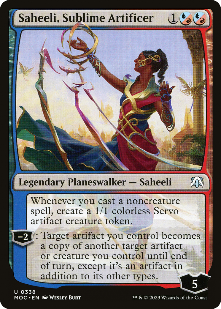 Saheeli, Sublime Artificer [March of the Machine Commander] | Jomio and Rueliete's Cards and Comics