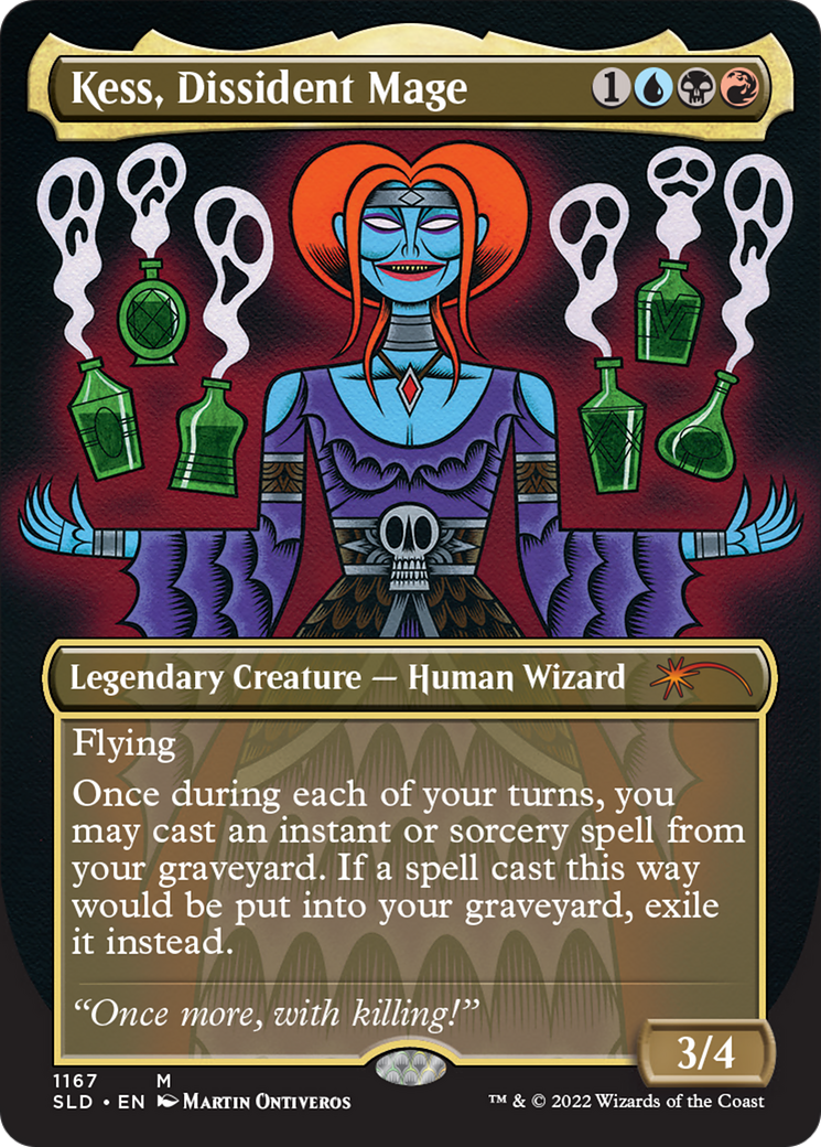 Kess, Dissident Mage (Borderless) [Secret Lair Drop Series] | Jomio and Rueliete's Cards and Comics