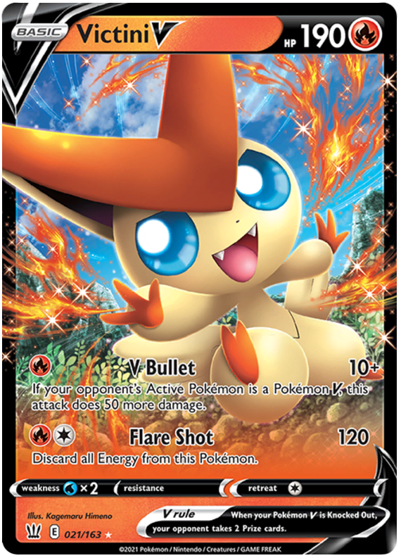 Victini V (021/163) [Sword & Shield: Battle Styles] | Jomio and Rueliete's Cards and Comics