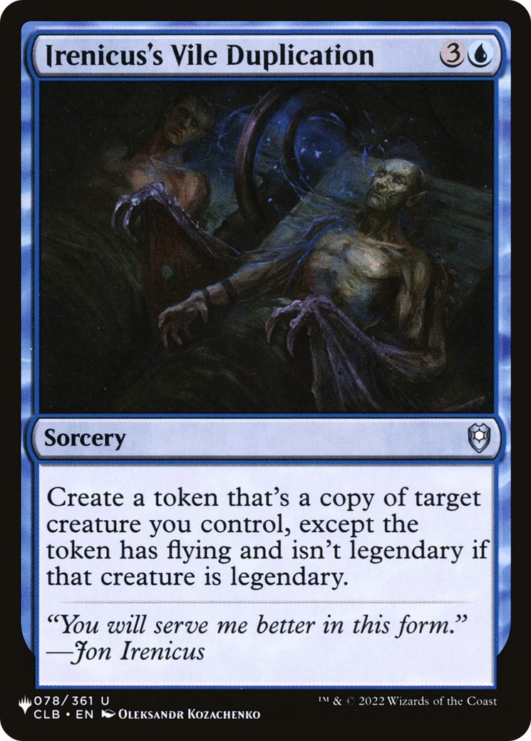 Irenicus's Vile Duplication [The List] | Jomio and Rueliete's Cards and Comics