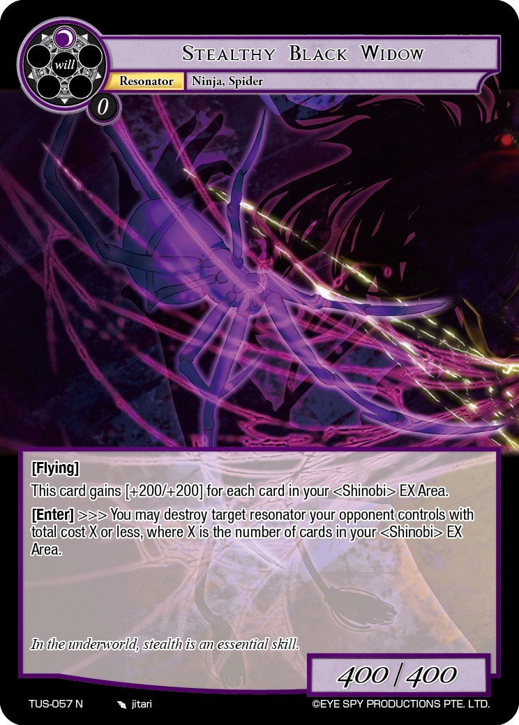 Stealthy Black Widow (TUS-057 N) [The Underworld of Secrets] | Jomio and Rueliete's Cards and Comics