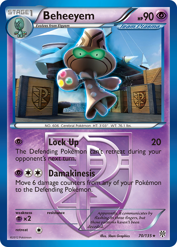 Beheeyem (70/135) [Black & White: Plasma Storm] | Jomio and Rueliete's Cards and Comics