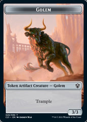 Golem (026) // Thopter Double-Sided Token [Commander 2021 Tokens] | Jomio and Rueliete's Cards and Comics