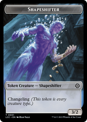 Salamander Warrior // Shapeshifter Double-Sided Token [The Lost Caverns of Ixalan Commander Tokens] | Jomio and Rueliete's Cards and Comics