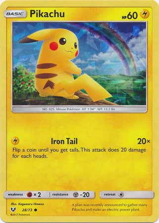 Pikachu (28/73) (Cracked Ice Holo) [Miscellaneous Cards] | Jomio and Rueliete's Cards and Comics