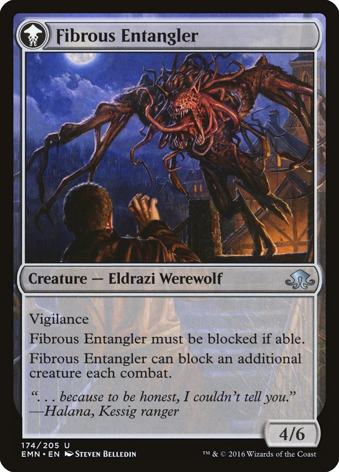 Tangleclaw Werewolf // Fibrous Entangler [Eldritch Moon] | Jomio and Rueliete's Cards and Comics