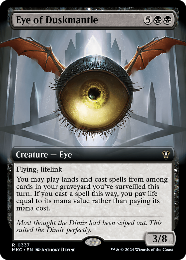Eye of Duskmantle (Extended Art) [Murders at Karlov Manor Commander] | Jomio and Rueliete's Cards and Comics