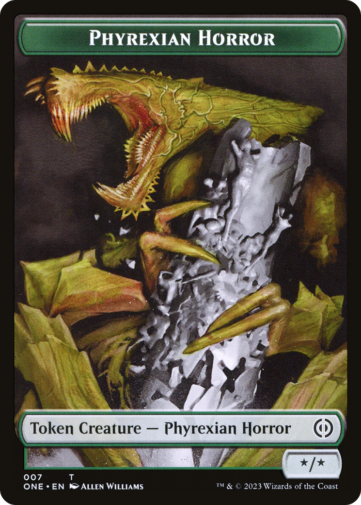 Phyrexian Horror Token (007) [Phyrexia: All Will Be One Tokens] | Jomio and Rueliete's Cards and Comics