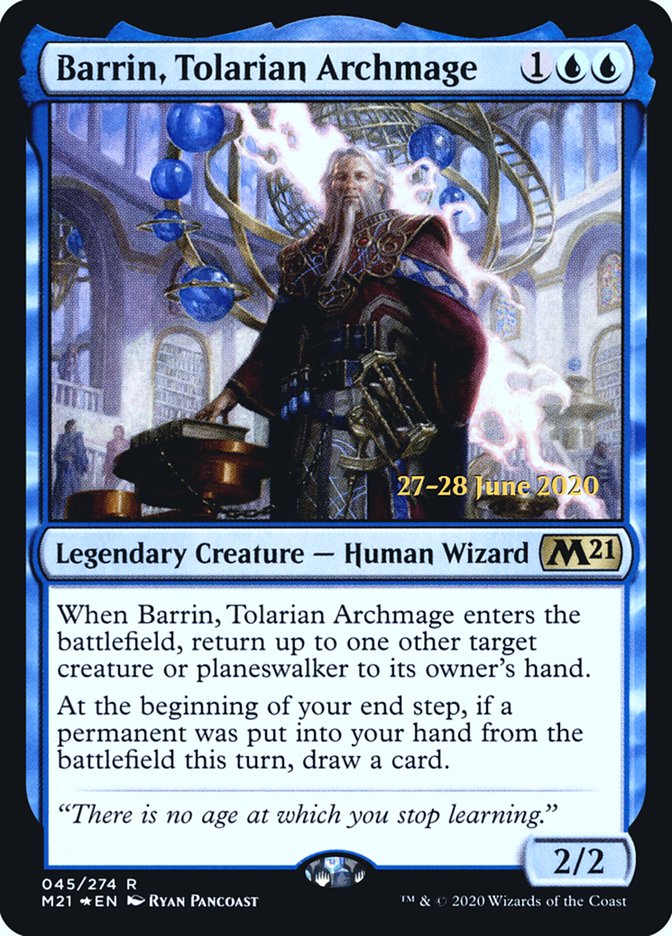 Barrin, Tolarian Archmage [Core Set 2021 Prerelease Promos] | Jomio and Rueliete's Cards and Comics