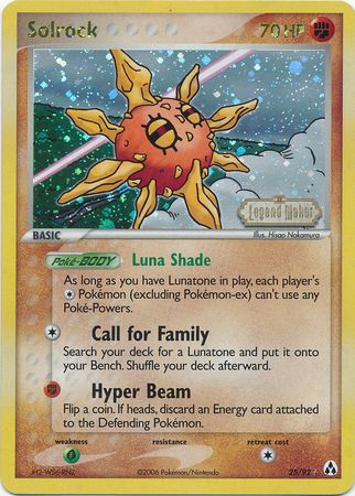 Solrock (25/92) (Stamped) [EX: Legend Maker] | Jomio and Rueliete's Cards and Comics