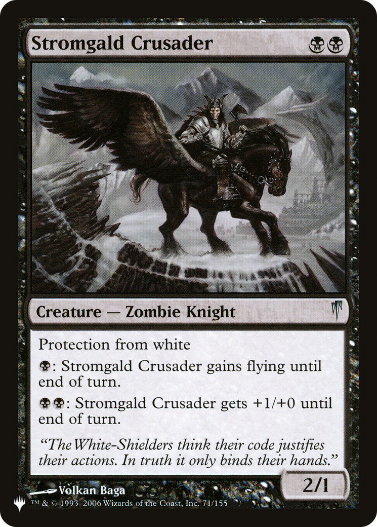 Stromgald Crusader [The List] | Jomio and Rueliete's Cards and Comics