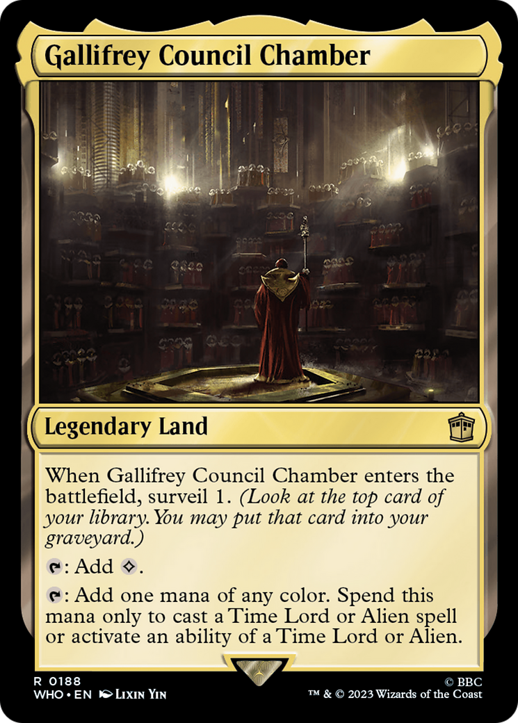 Gallifrey Council Chamber [Doctor Who] | Jomio and Rueliete's Cards and Comics