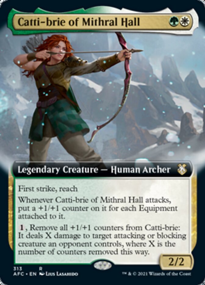 Catti-brie of Mithral Hall (Extended Art) [Dungeons & Dragons: Adventures in the Forgotten Realms Commander] | Jomio and Rueliete's Cards and Comics