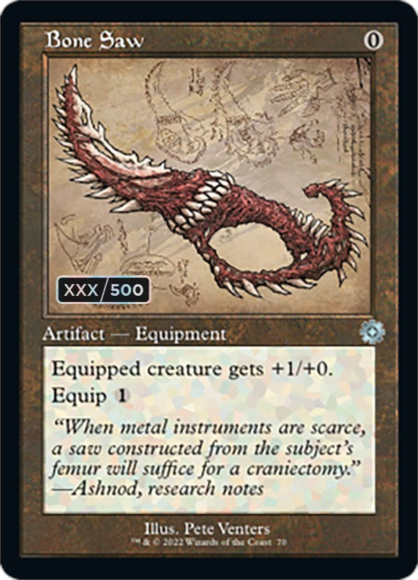 Bone Saw (Retro Schematic) (Serialized) [The Brothers' War Retro Artifacts] | Jomio and Rueliete's Cards and Comics