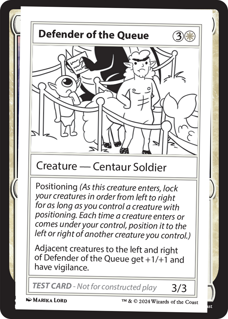 Defender of the Queue [Mystery Booster 2 Playtest Cards] | Jomio and Rueliete's Cards and Comics
