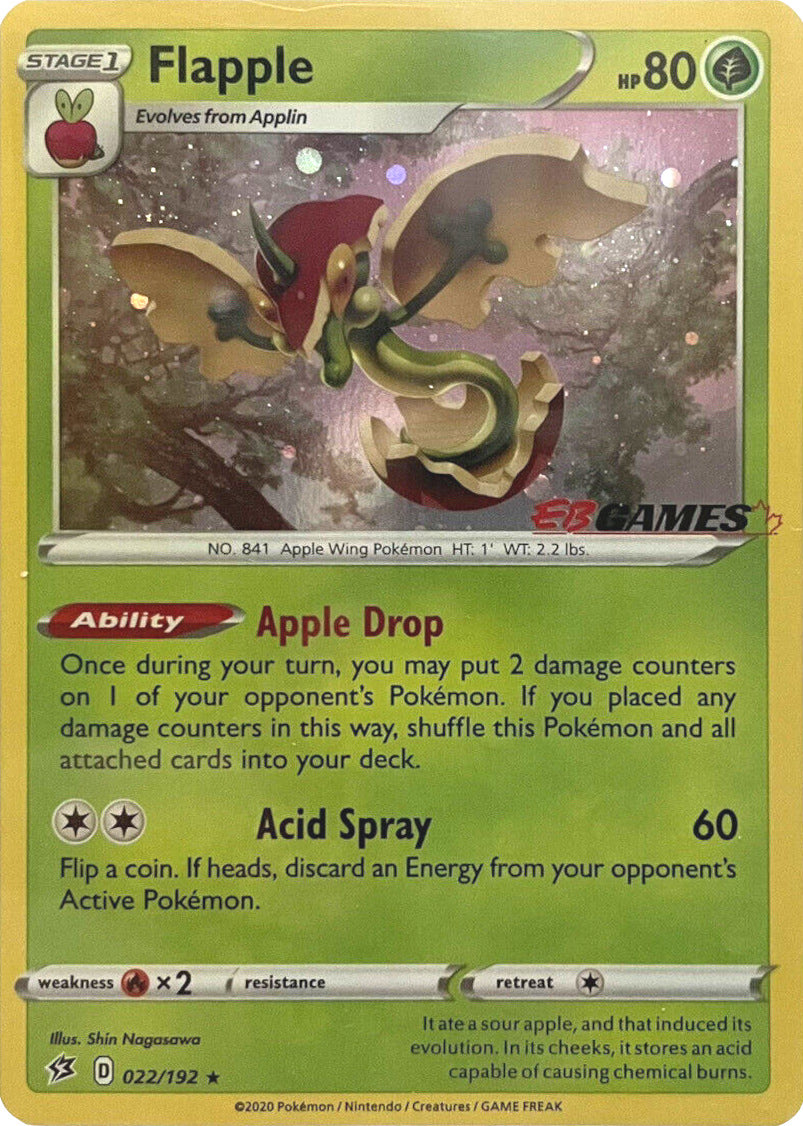 Flapple (022/192) (EB Games Exclusive) [Sword & Shield: Rebel Clash] | Jomio and Rueliete's Cards and Comics