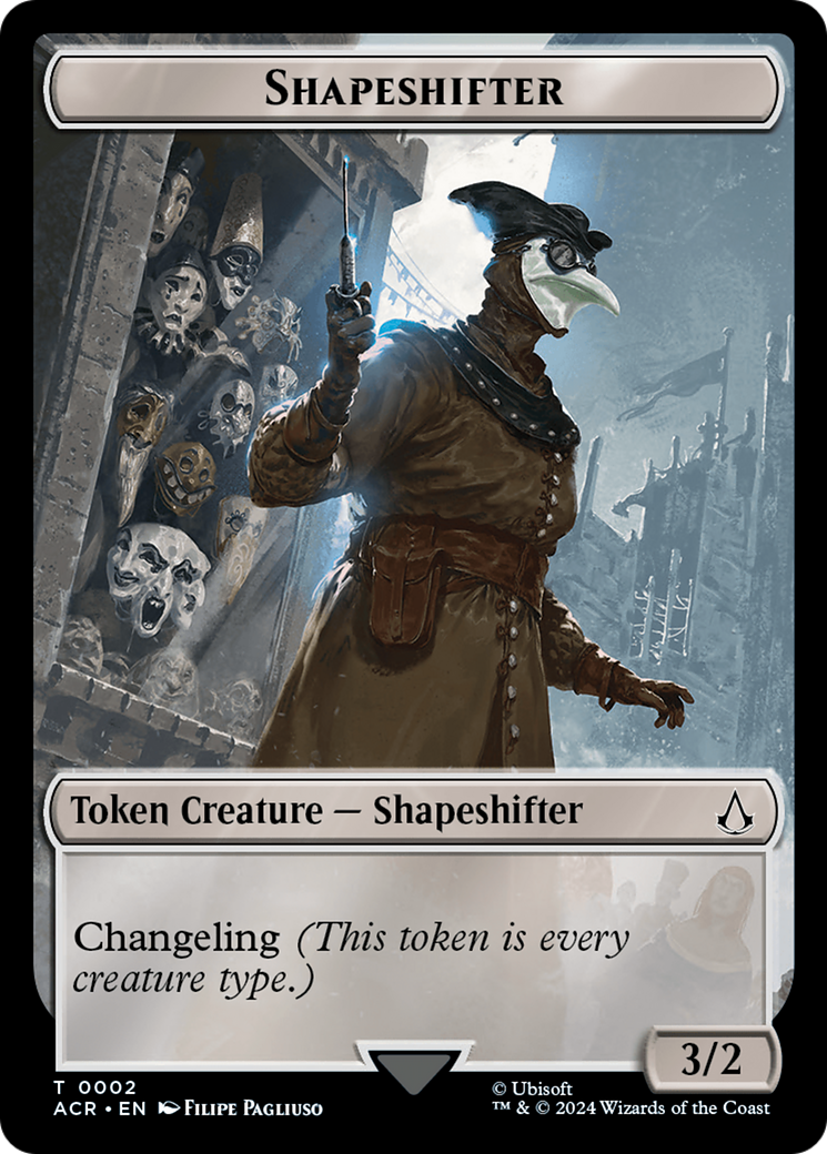 Assassin // Shapeshifter Double-Sided Token [Assassin's Creed Tokens] | Jomio and Rueliete's Cards and Comics