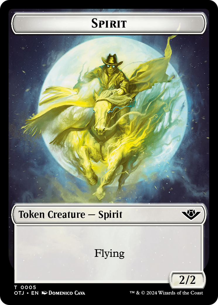 Spirit Token [Outlaws of Thunder Junction Tokens] | Jomio and Rueliete's Cards and Comics